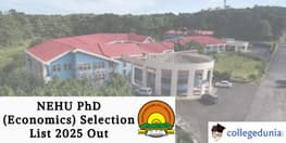 NEHU PhD Selection List 2025 Out